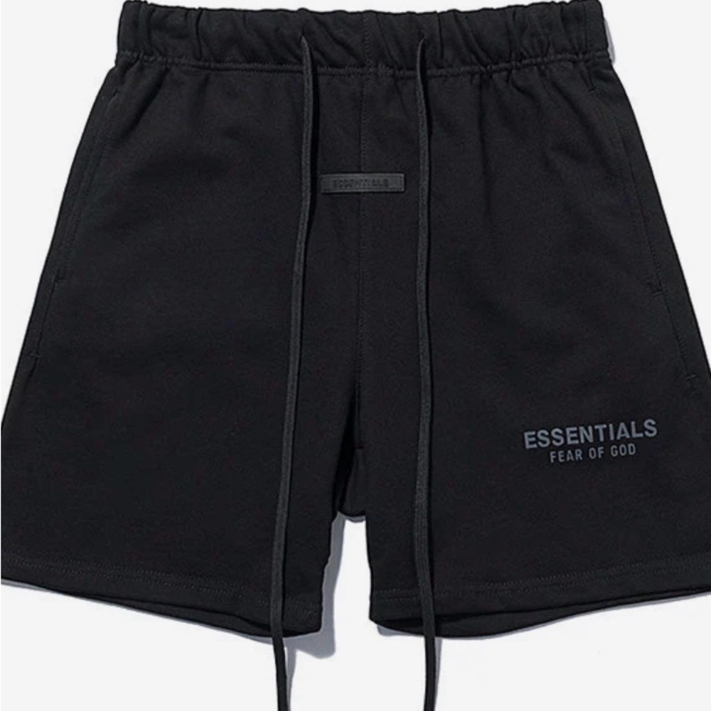 Fear of God ESSENTIALS Black Athletic Shorts with Logo size medium NWT